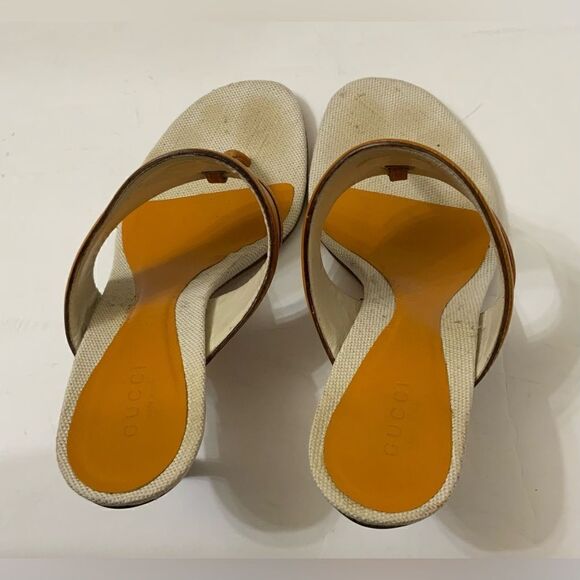 Gucci Women's White and Orange Sandals size 7 - Picture 3 of 10